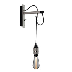 Applique murale Hooked Wall en acier, gris clair, 40 W