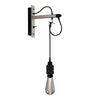 Applique murale Hooked Wall en acier, gris clair et bronze, 40 W
