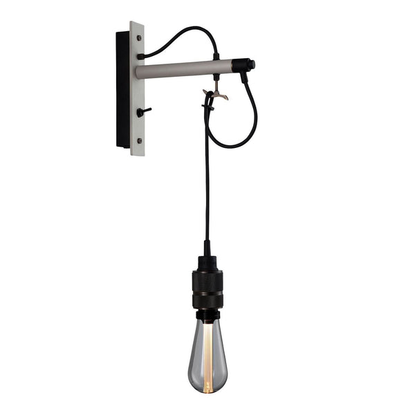 Applique murale Hooked Wall en acier, gris clair et bronze, 40 W