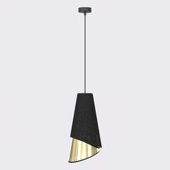 Suspension Moda noire, tissu doré