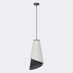 Suspension Moda noire, tissu gris