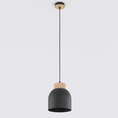 Suspension Vigo noire, bois