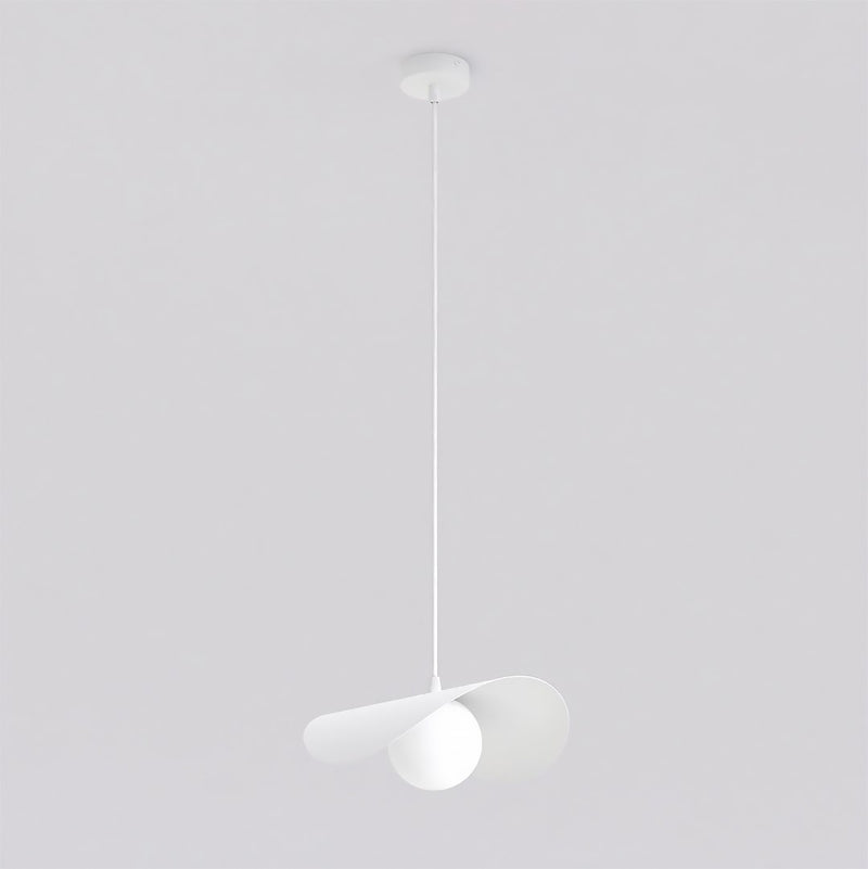 Suspension Ritual blanche, verre blanc, H 30 cm