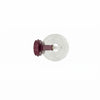 Applique murale Magnus bordeaux, verre transparent