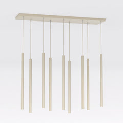 Suspension Selter 9 lumières beige