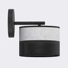 Applique murale Karbon noire, tissu gris