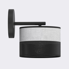 Applique murale Karbon noire, tissu gris