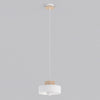 Suspension Kivi blanche, bois, H 20 cm