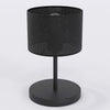 Lampe à poser Lux noire, tissu noir