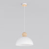 Suspension Kaki blanche, bois, H 30 cm