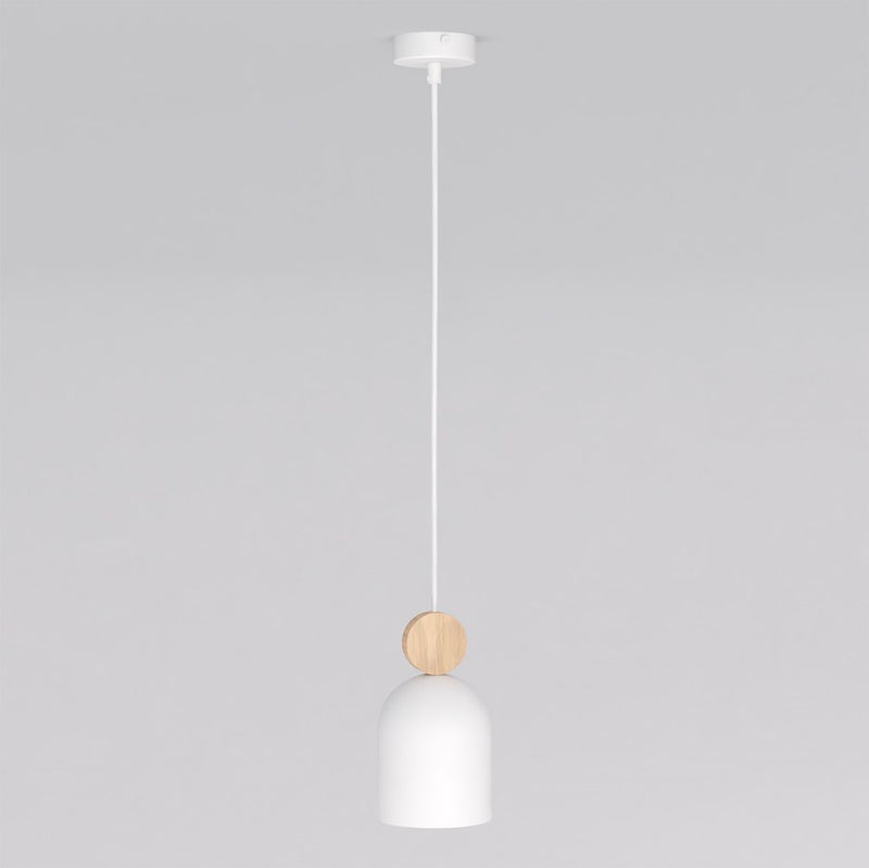 Suspension Mesi blanche, bois
