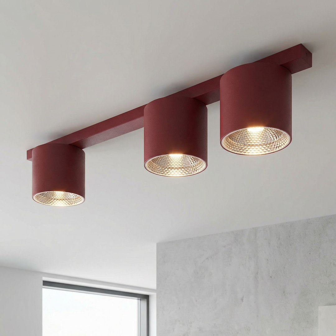 Plafonnier Nano 3 lumières bordeaux
