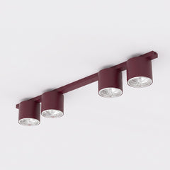 Plafonnier Nano 4 lumières bordeaux