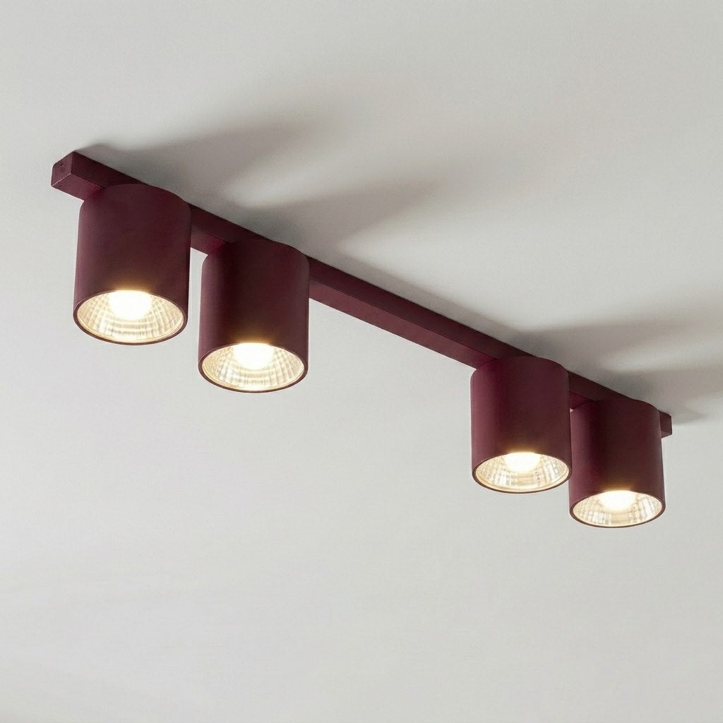 Plafonnier Nano 4 lumières bordeaux