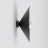 Applique murale Mono noire, verre graphite, H 40 cm