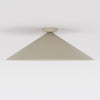 Plafonnier Mono beige, verre ambré, H 50 cm