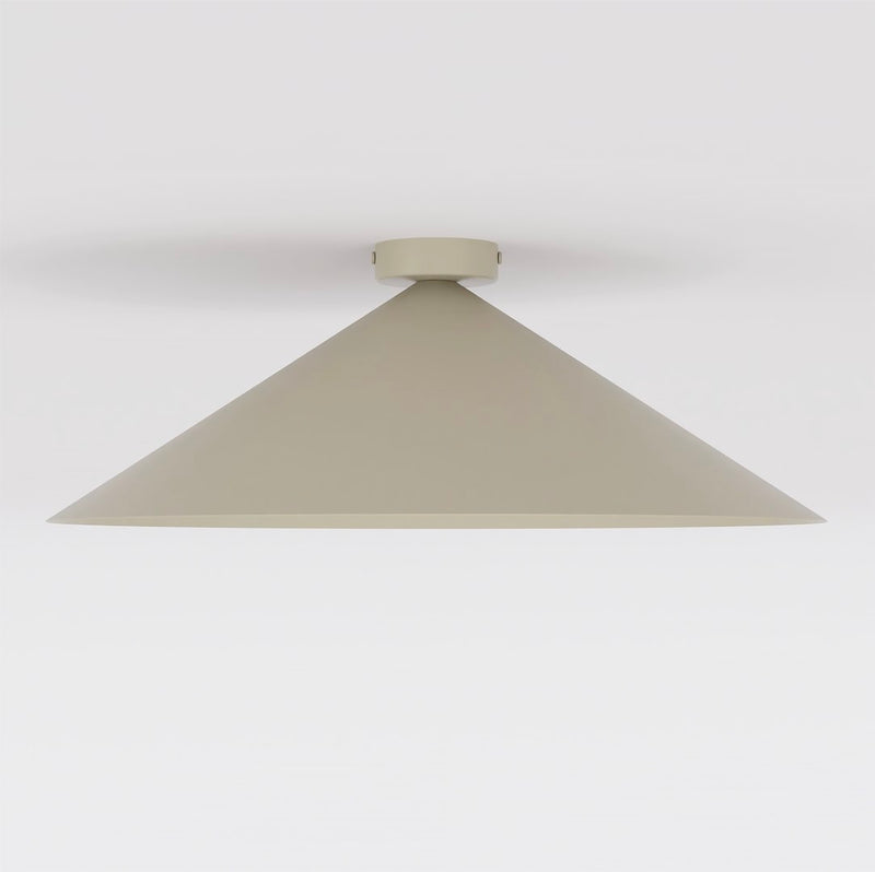 Plafonnier Mono beige, verre ambré, H 50 cm