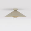 Plafonnier Mono beige, verre ambré, H 40 cm