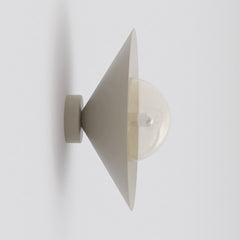 Applique murale Mono beige, verre ambré, H 30 cm