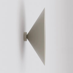 Applique murale Mono beige, verre blanc, H 50 cm