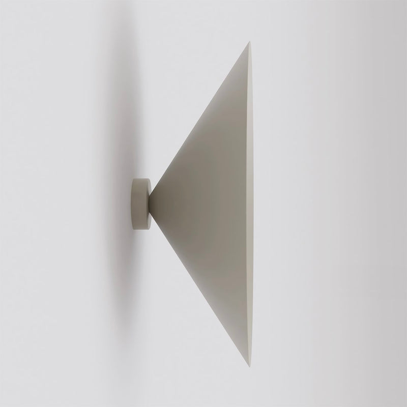 Applique murale Mono beige, verre blanc, H 50 cm