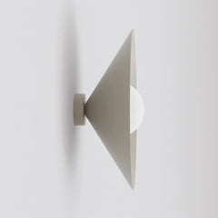 Applique murale Mono beige, verre blanc, H 40 cm