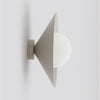 Applique murale Mono beige, verre blanc, H 30 cm
