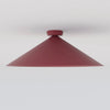 Plafonnier Mono bordeaux, verre bordeaux, H 50 cm