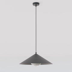 Suspension Mono noire, verre graphite, H 40 cm