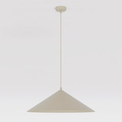 Suspension Mono beige, verre ambré, H 50 cm