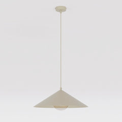 Suspension Mono beige, verre ambré, H 40 cm