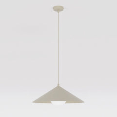Suspension Mono beige, verre blanc, H 40 cm