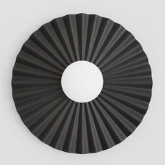Applique murale Umbra noire, verre blanc, P 35 cm