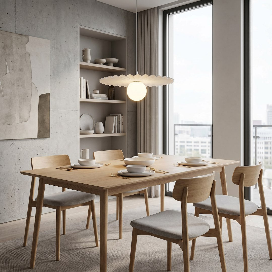 Suspension Umbra blanche, verre blanc
