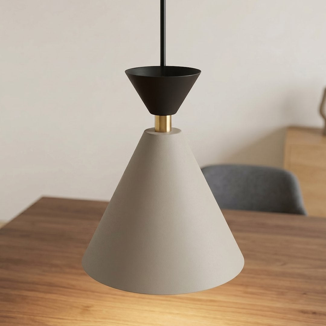 Suspension Klever 3 lumières beige
