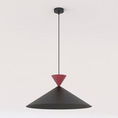 Suspension Ralf noire et bordeaux, H 50 cm