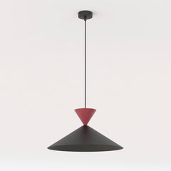 Suspension Ralf noire et bordeaux, H 40 cm