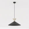Suspension Ralf noire et beige, H 40 cm
