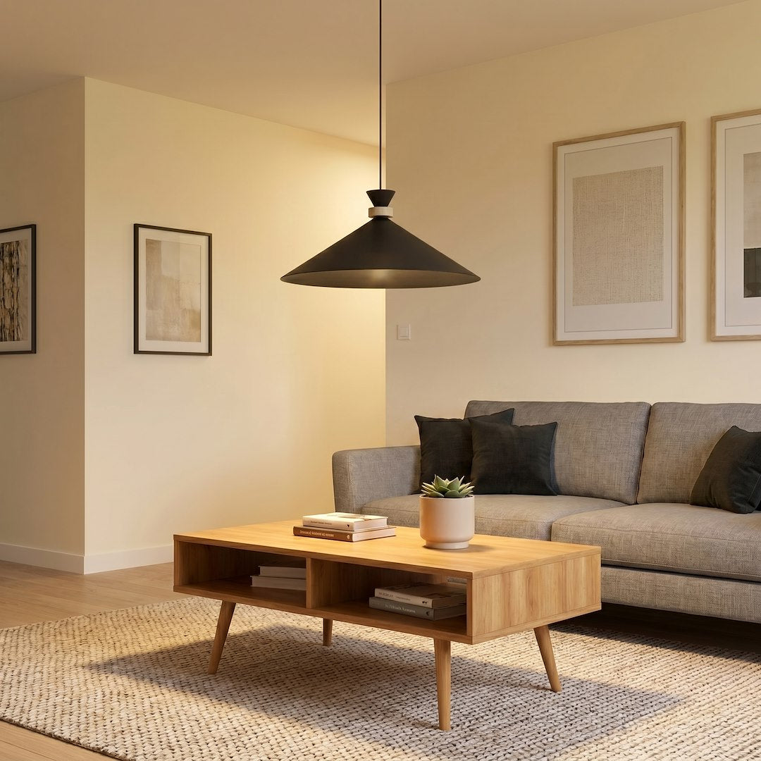Suspension Olivo noire, H 50 cm