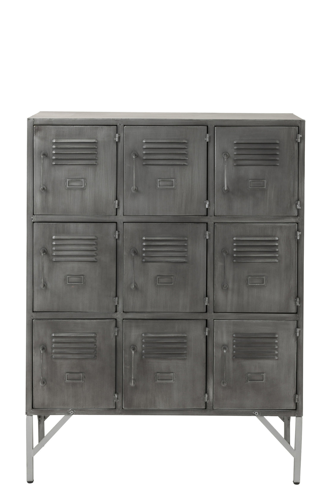 Armoire Métallique Argentée 9 Portes | Ayla