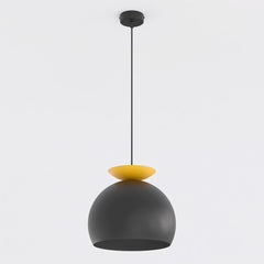Suspension Geo noire et orange