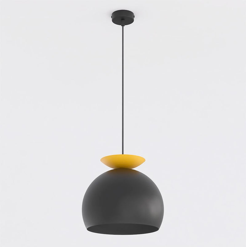 Suspension Geo noire et orange