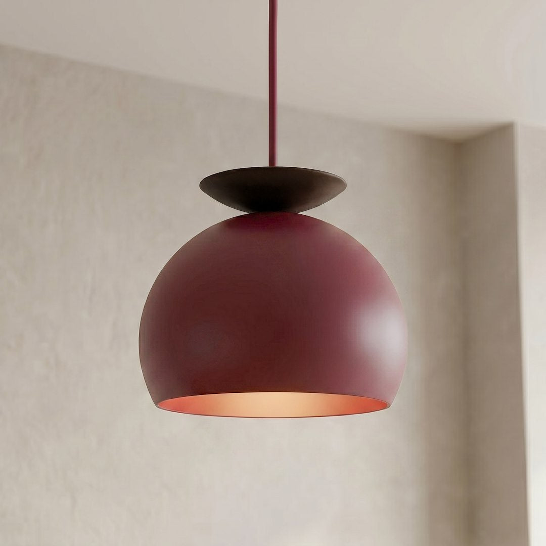 Suspension Geo bordeaux et noire