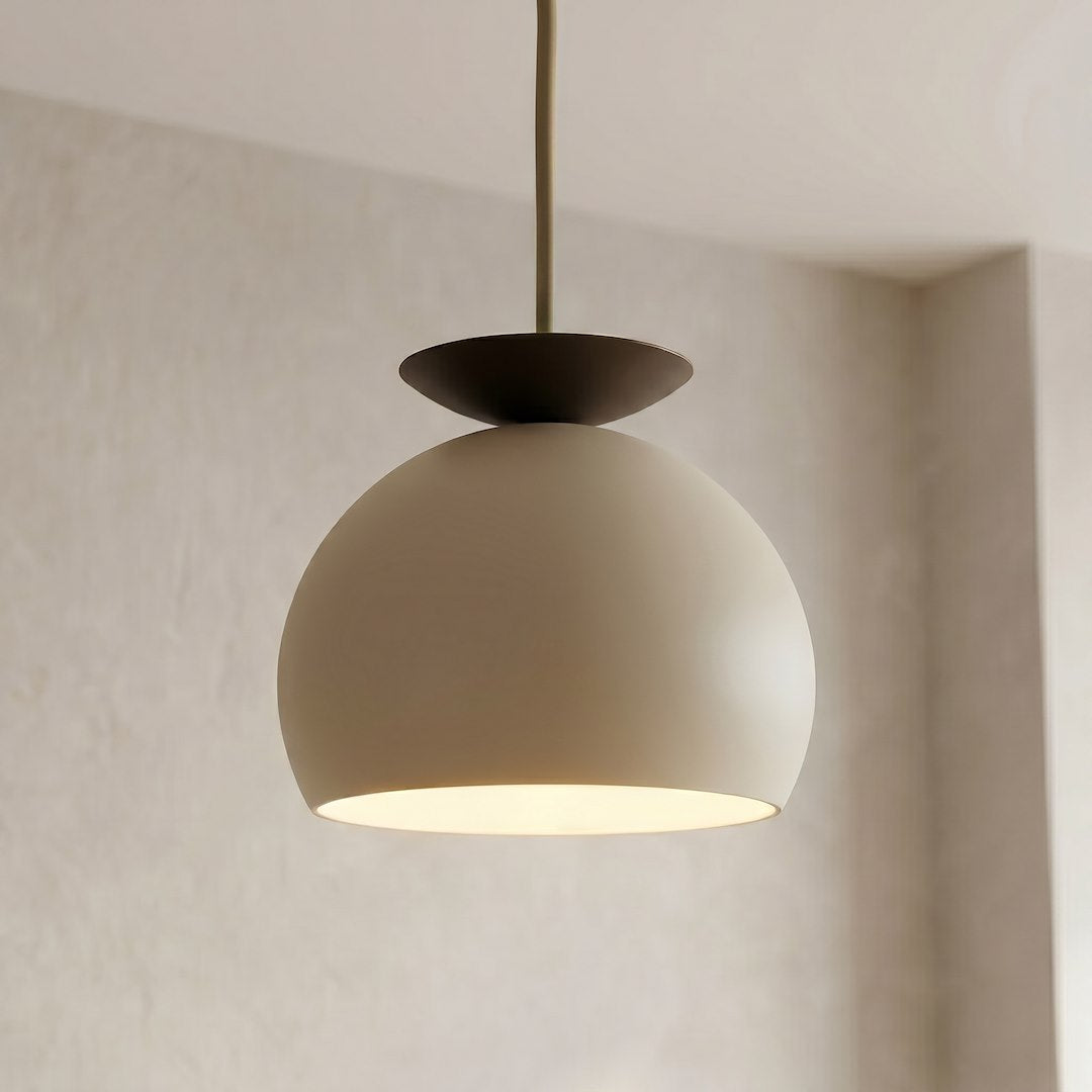 Suspension Geo beige et noire