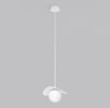 Suspension Flora blanche, verre blanc