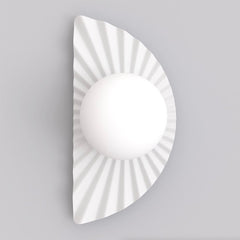 Applique murale Flora blanche, verre blanc