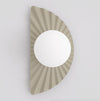 Applique murale Flora beige, verre blanc