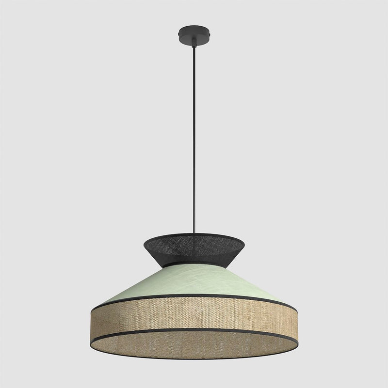 Suspension Siesta noire, rotin