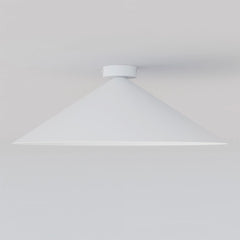 Plafonnier Mono blanc, verre blanc, H 50 cm