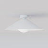 Plafonnier Mono blanc, verre blanc, H 40 cm